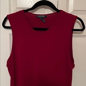 Lauren Ralph Lauren Crimson Sleeveless Blouse/shell